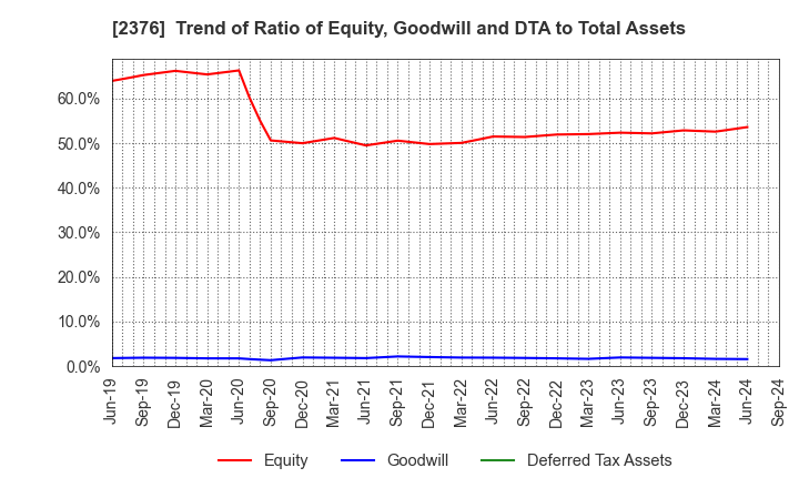 2376 SCINEX CORPORATION: Trend of Ratio of Equity, Goodwill and DTA to Total Assets